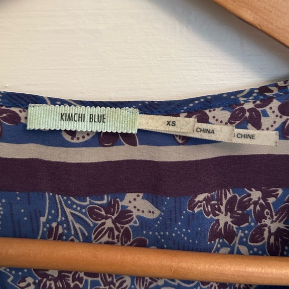 Kimchi Blue Urban Outfitters XS 100% Silk summer dress Japanese flower print - Picture 8 of 12